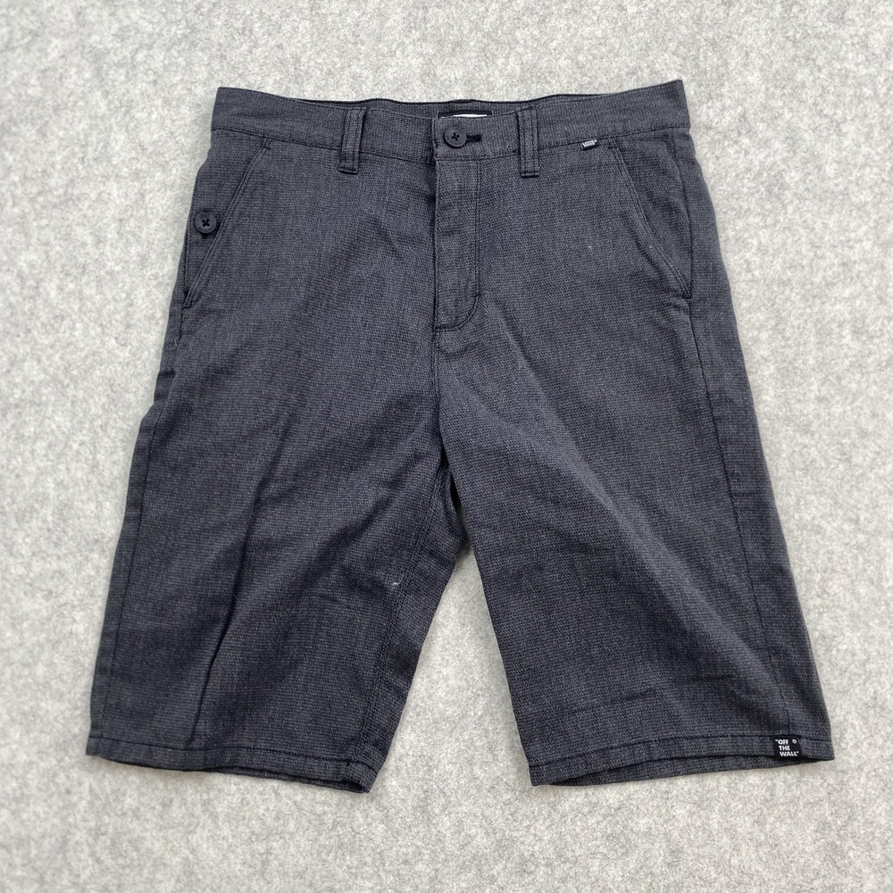 Vans Shorts Boys 16 (28) Gray Twill Chino Skateboarding Casual Pockets